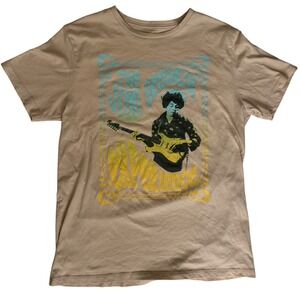 Jimi Hendrix Experience Graphic T-Shirt Beige Music Tee 2023 Authentic Hendrix M